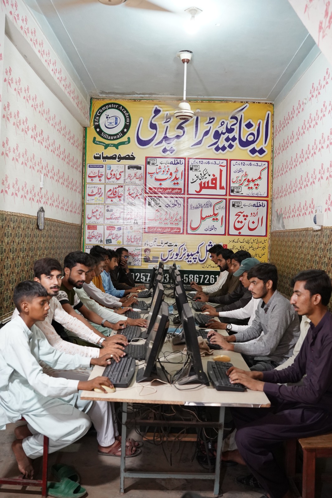 Students working on projects